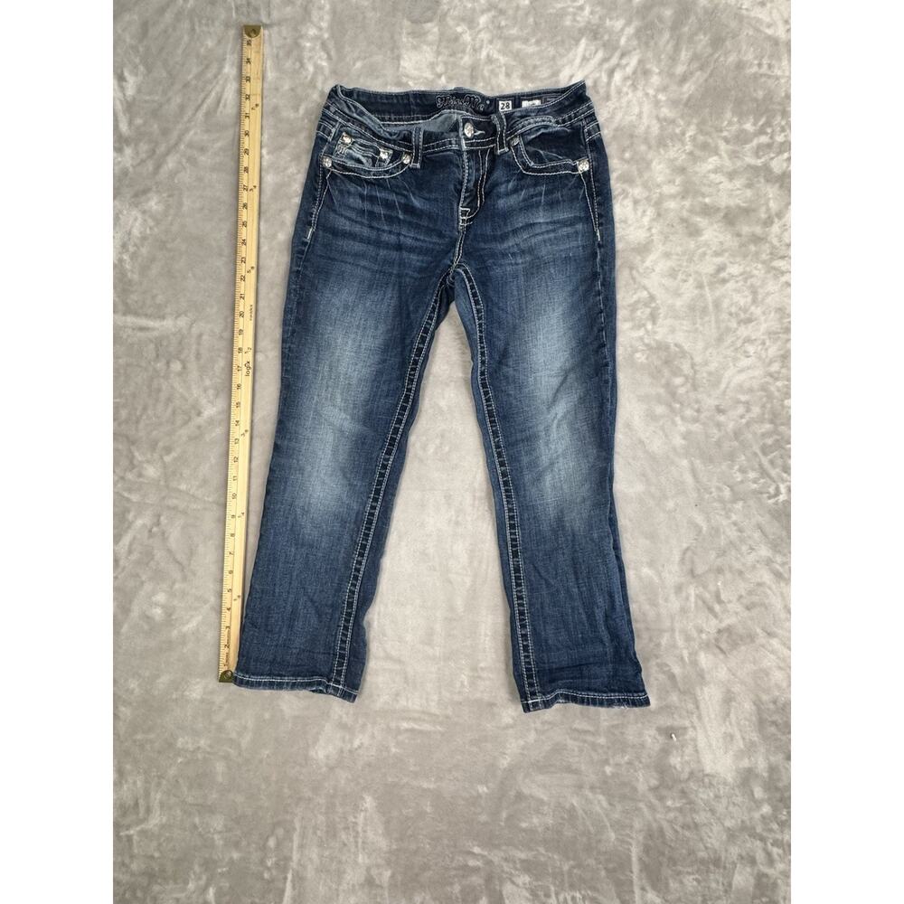 Miss‎ Me Capri Embroidered Accents Women's Jeans Size 28